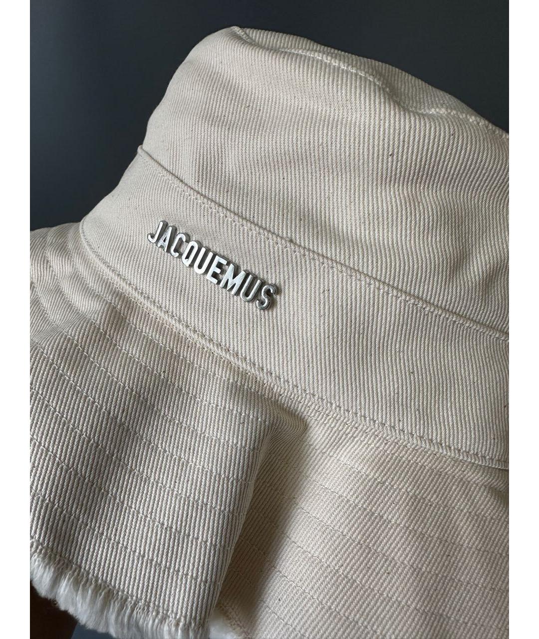 JACQUEMUS Бежевая хлопковая панама, фото 5