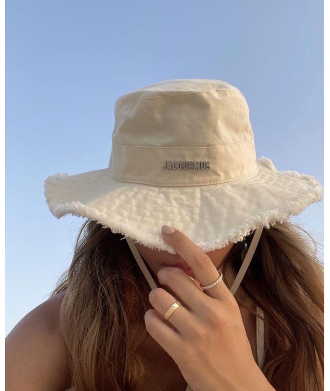 JACQUEMUS Бежевая хлопковая панама, фото 4