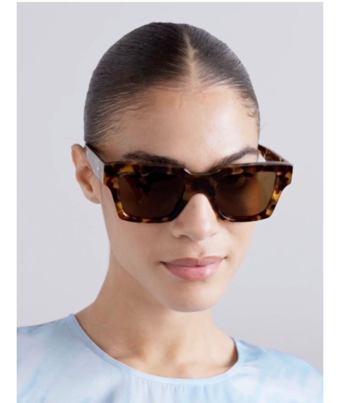 JACQUEMUS Коричневые пластиковые солнцезащитные очки, фото 4