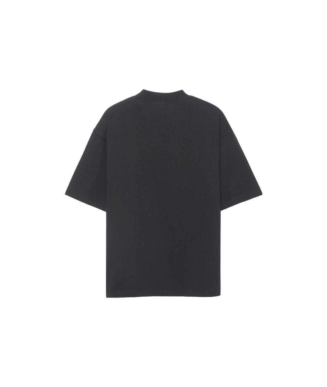 BALENCIAGA Черная хлопковая футболка, фото 2