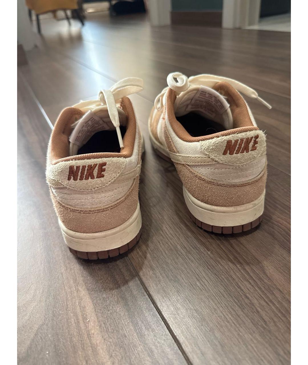 NIKE Бежевые замшевые кроссовки, фото 4