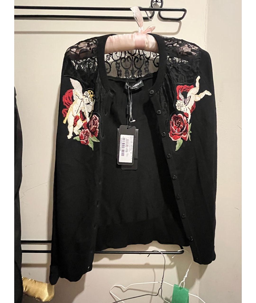 DOLCE&GABBANA Черный шерстяной кардиган, фото 5