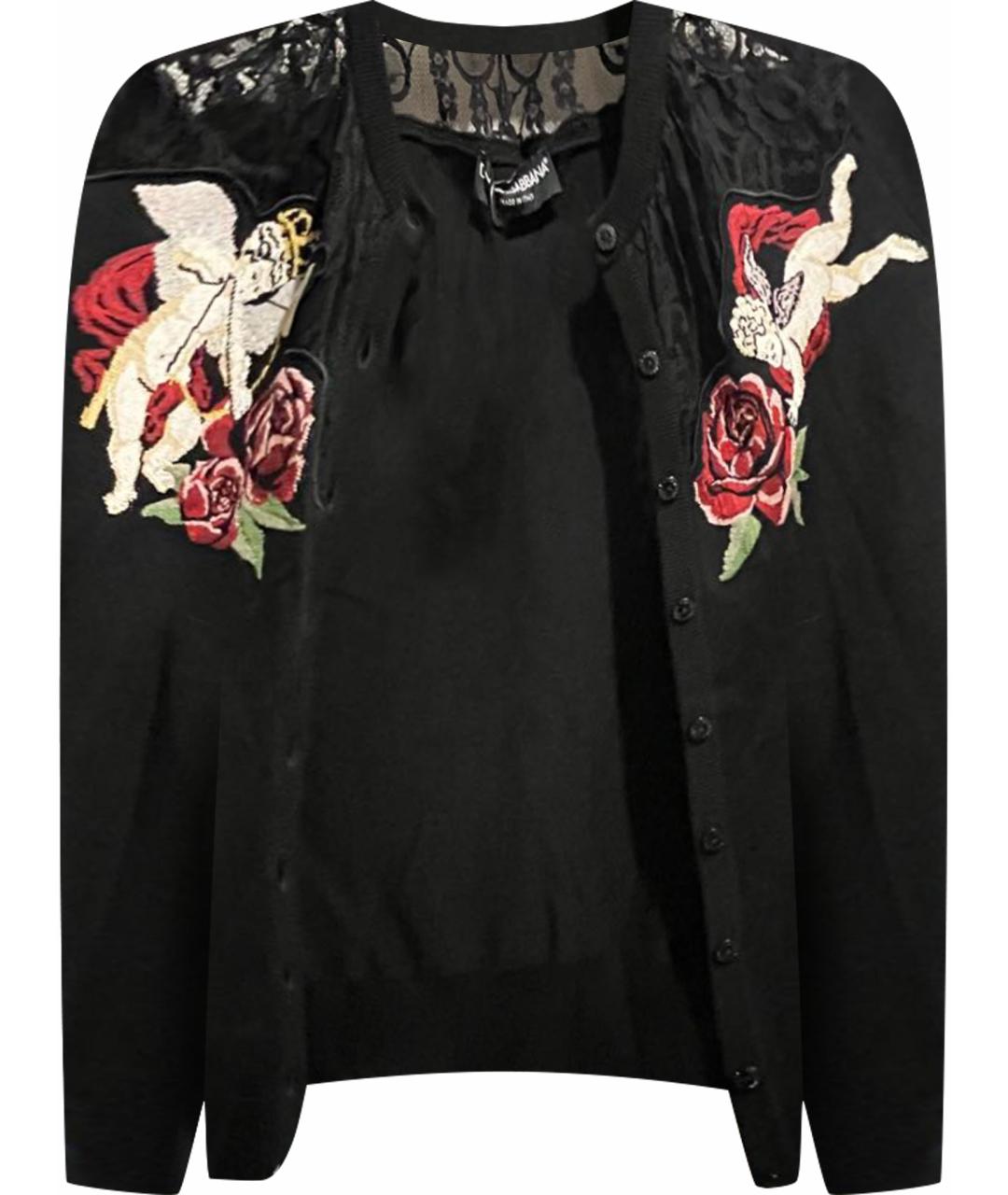 DOLCE&GABBANA Черный шерстяной кардиган, фото 1