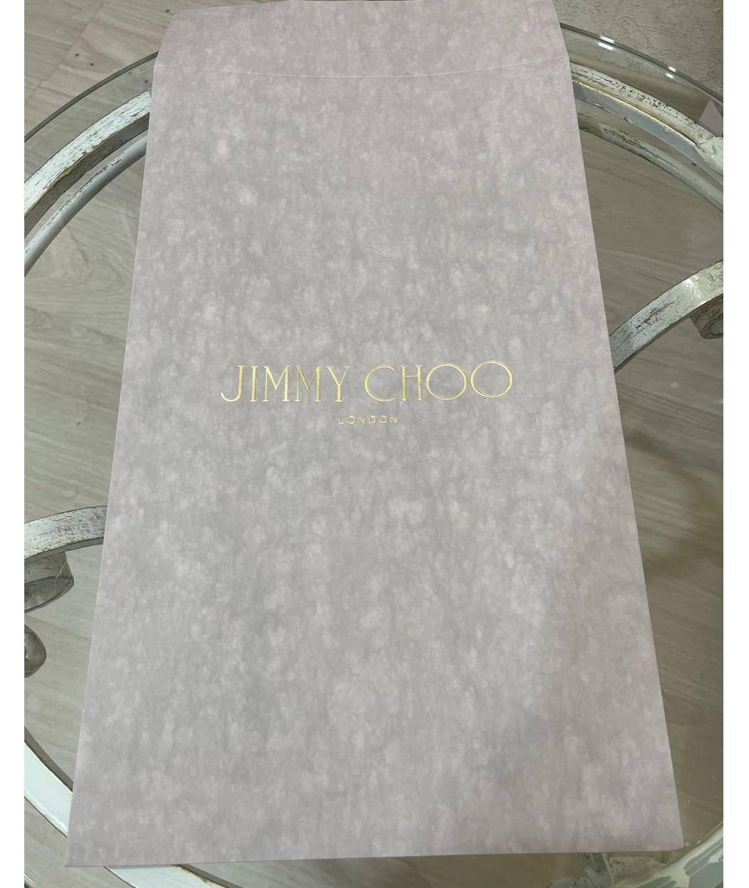 JIMMY CHOO Черный шелковый платок, фото 4