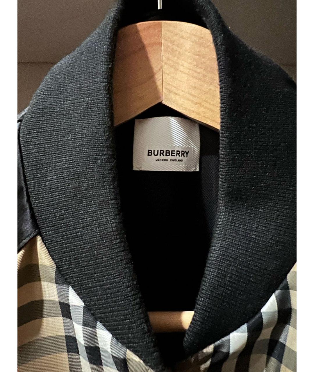 BURBERRY Черная атласная куртка, фото 3