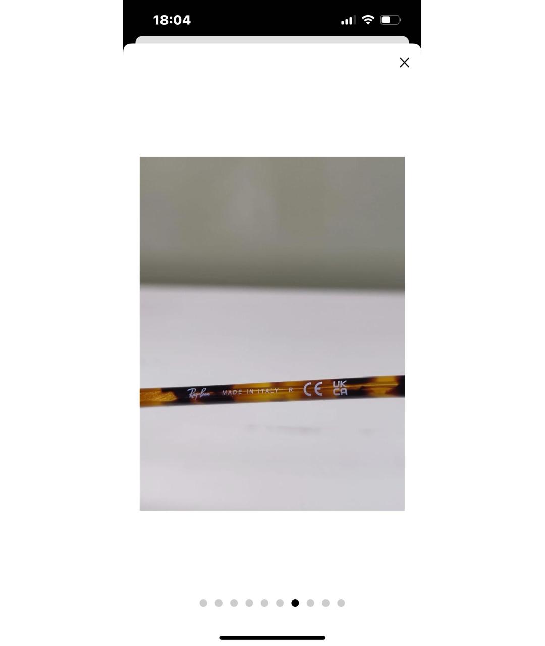 RAY BAN Зеленые пластиковые солнцезащитные очки, фото 7