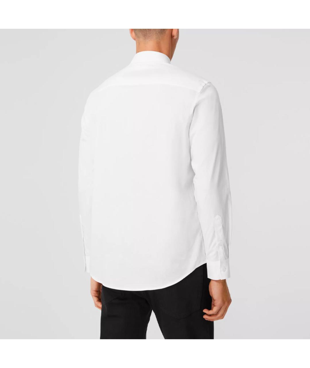 BURBERRY Белая хлопковая классическая рубашка, фото 4