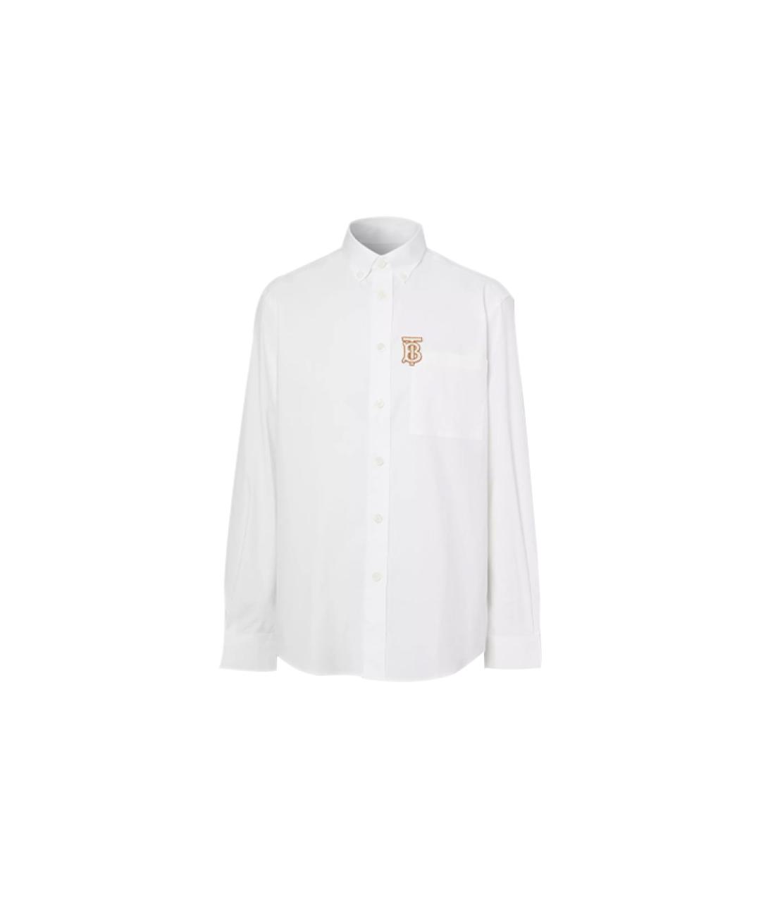 BURBERRY Белая хлопковая классическая рубашка, фото 6