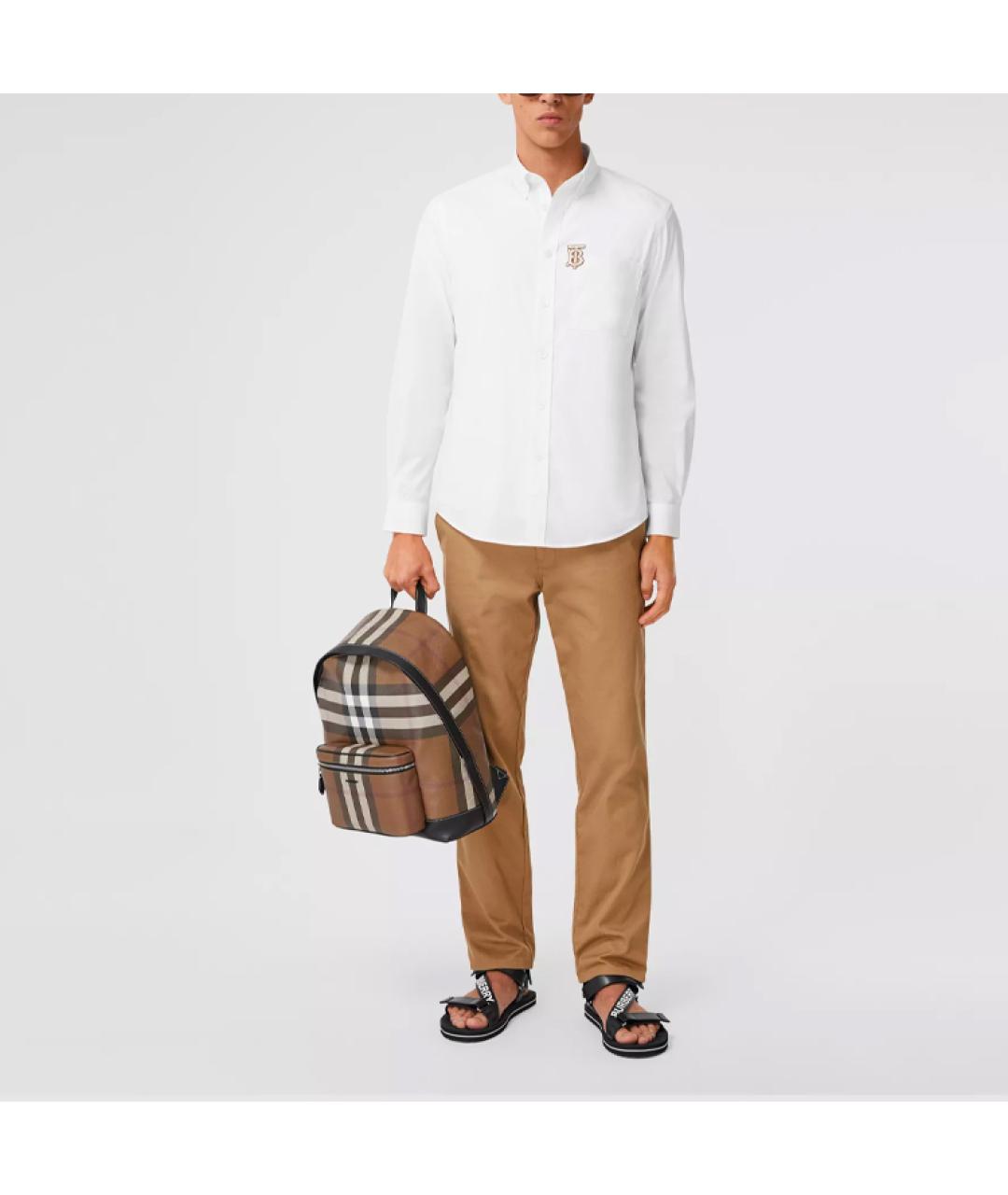 BURBERRY Белая хлопковая классическая рубашка, фото 3