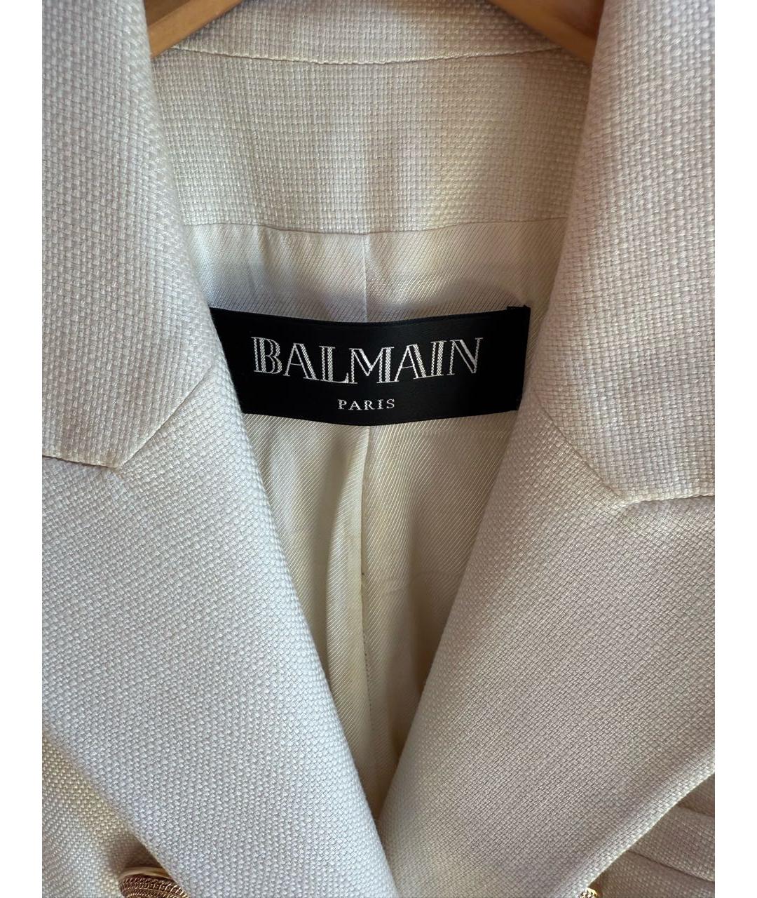 BALMAIN Бежевый твидовый жакет/пиджак, фото 2