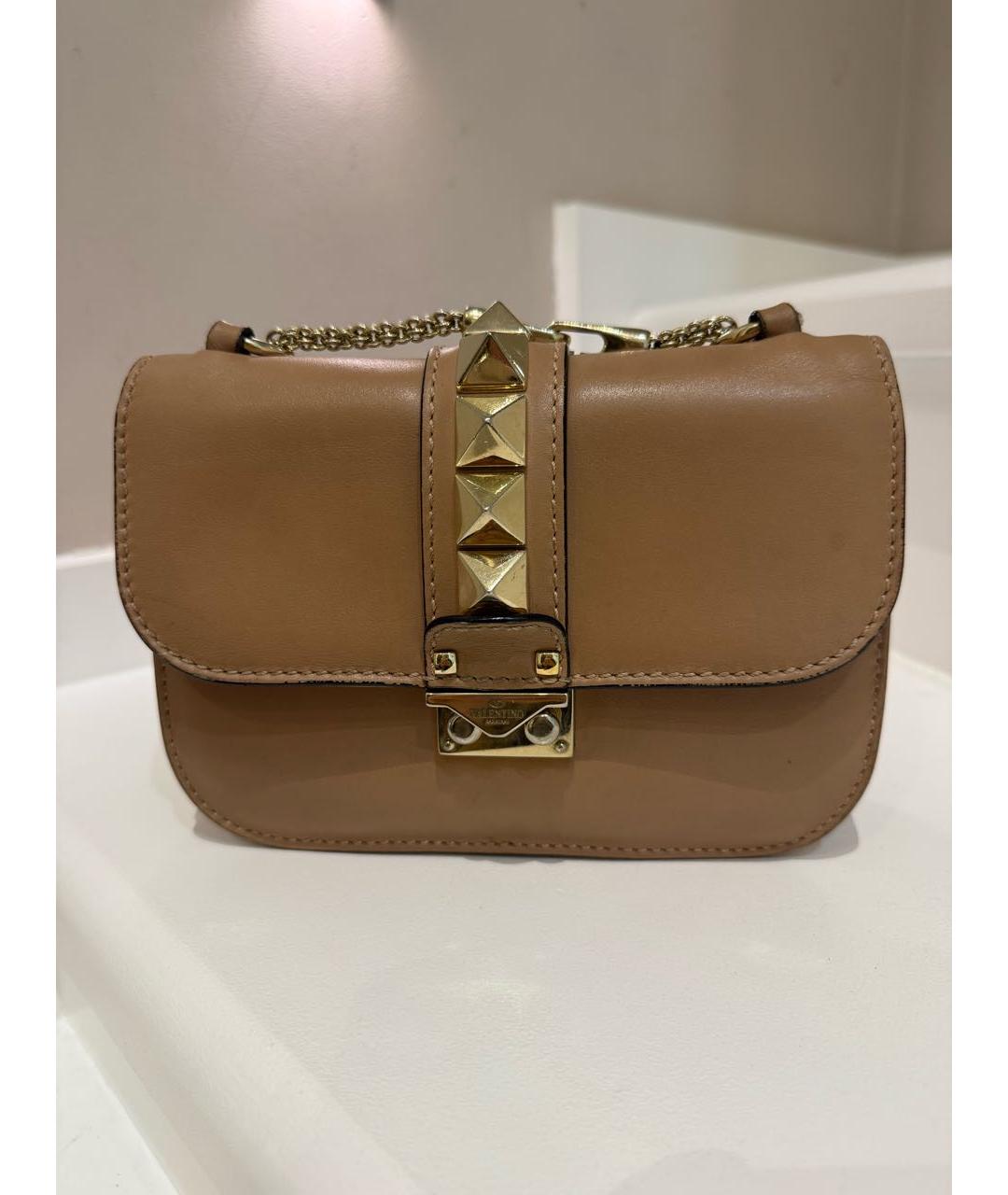 VALENTINO Коричневая кожаная сумка через плечо, фото 9