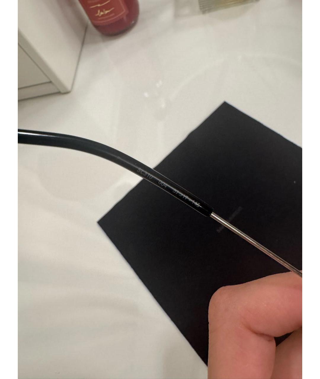 SAINT LAURENT Серебряные металлические солнцезащитные очки, фото 4