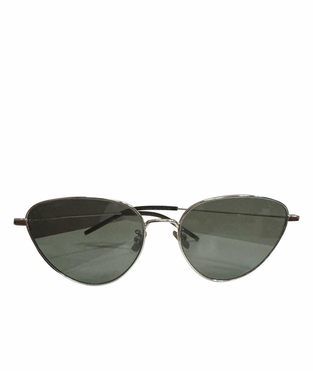 SAINT LAURENT Серебряные металлические солнцезащитные очки, фото 1