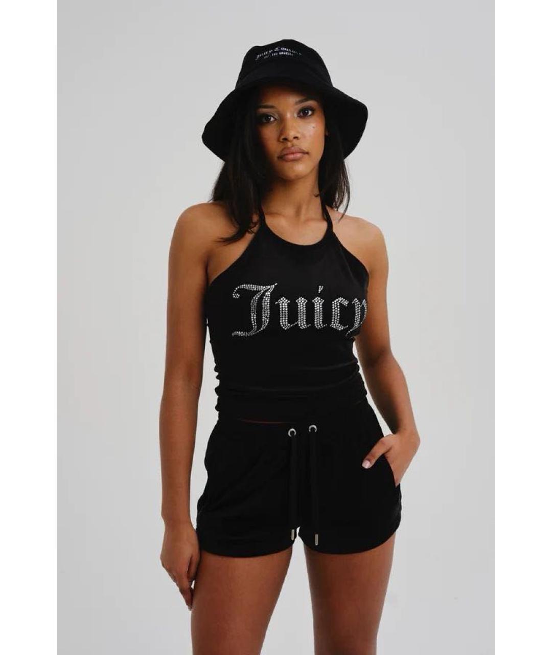 JUICY COUTURE Черная бархатная майка, фото 6