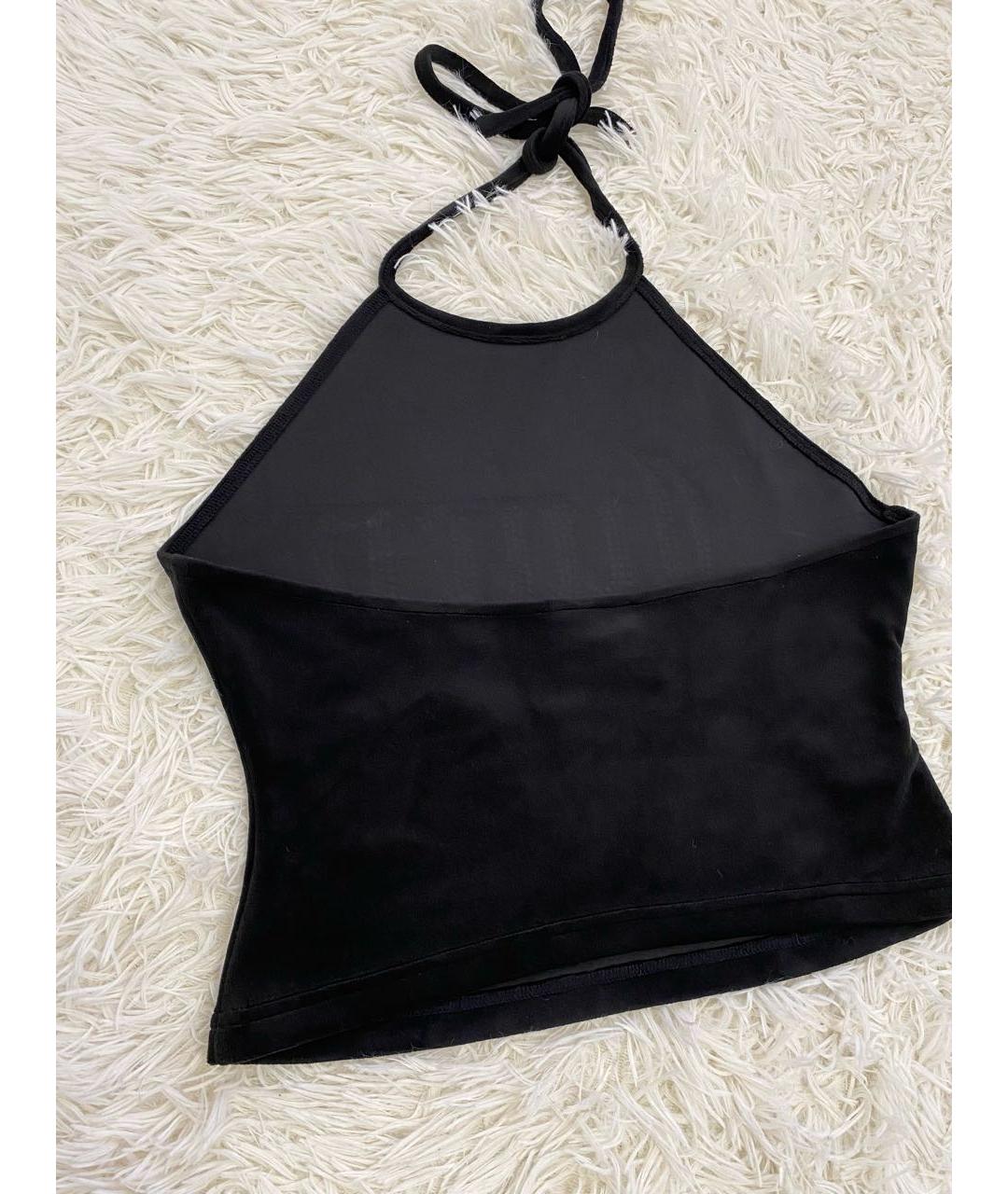 JUICY COUTURE Черная бархатная майка, фото 4