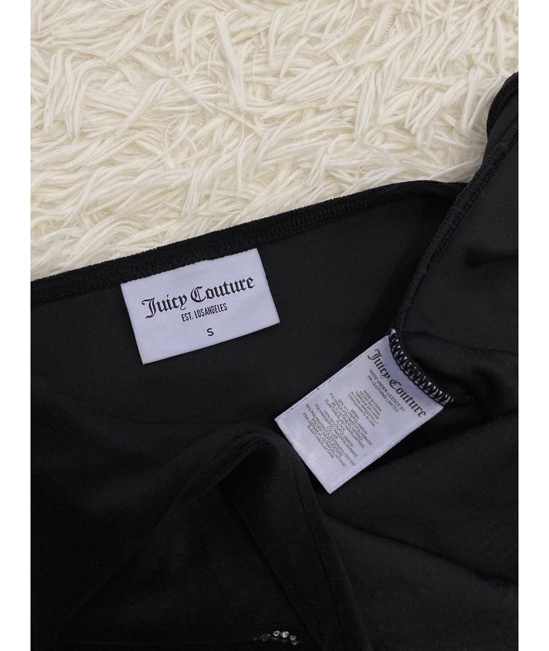 JUICY COUTURE Черная бархатная майка, фото 5