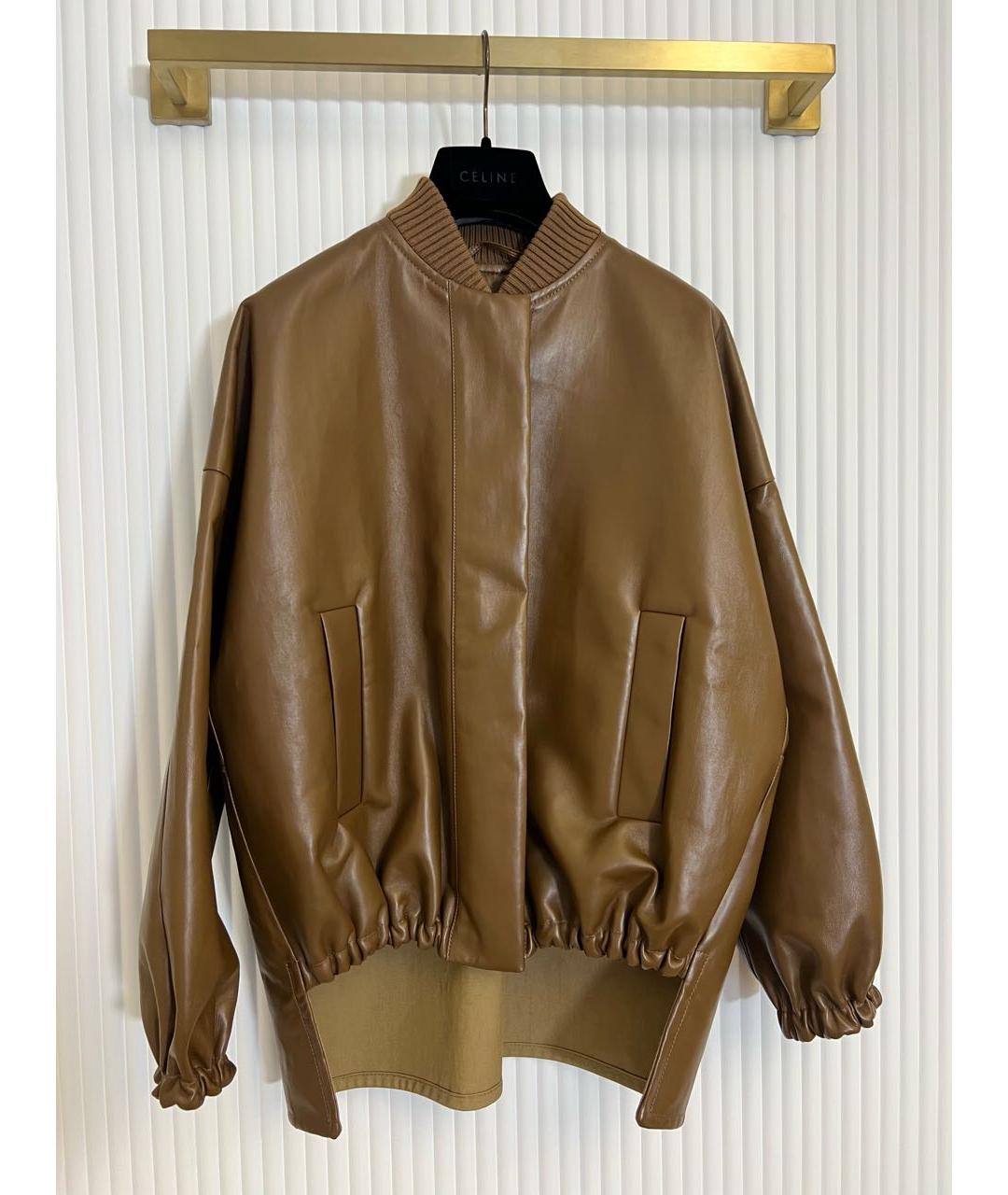 MAX MARA Коричневая кожаная куртка, фото 5