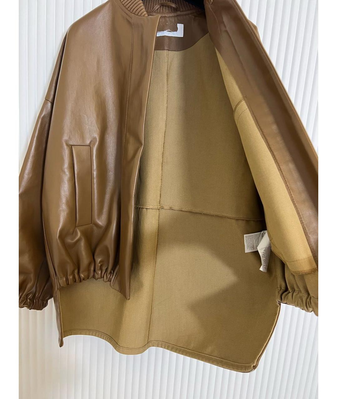 MAX MARA Коричневая кожаная куртка, фото 3