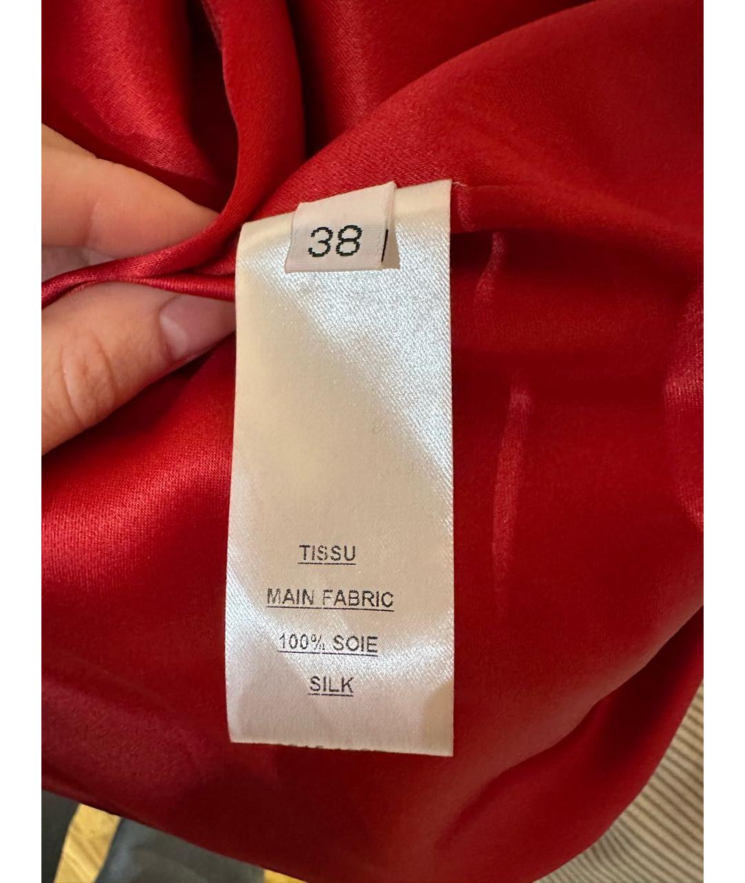 BALMAIN Красный шелковый жакет/пиджак, фото 5