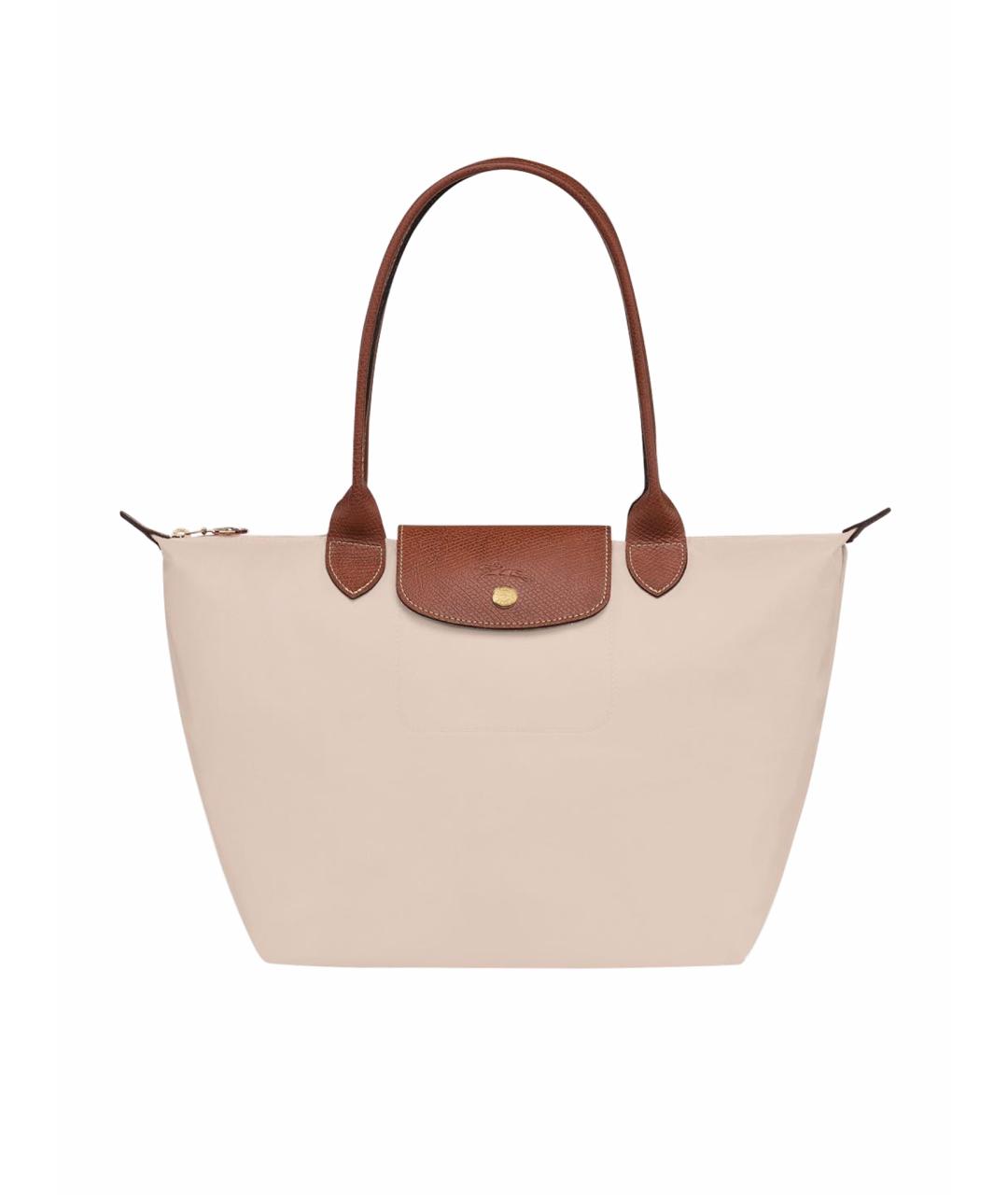 LONGCHAMP Бежевая синтетическая сумка тоут, фото 1