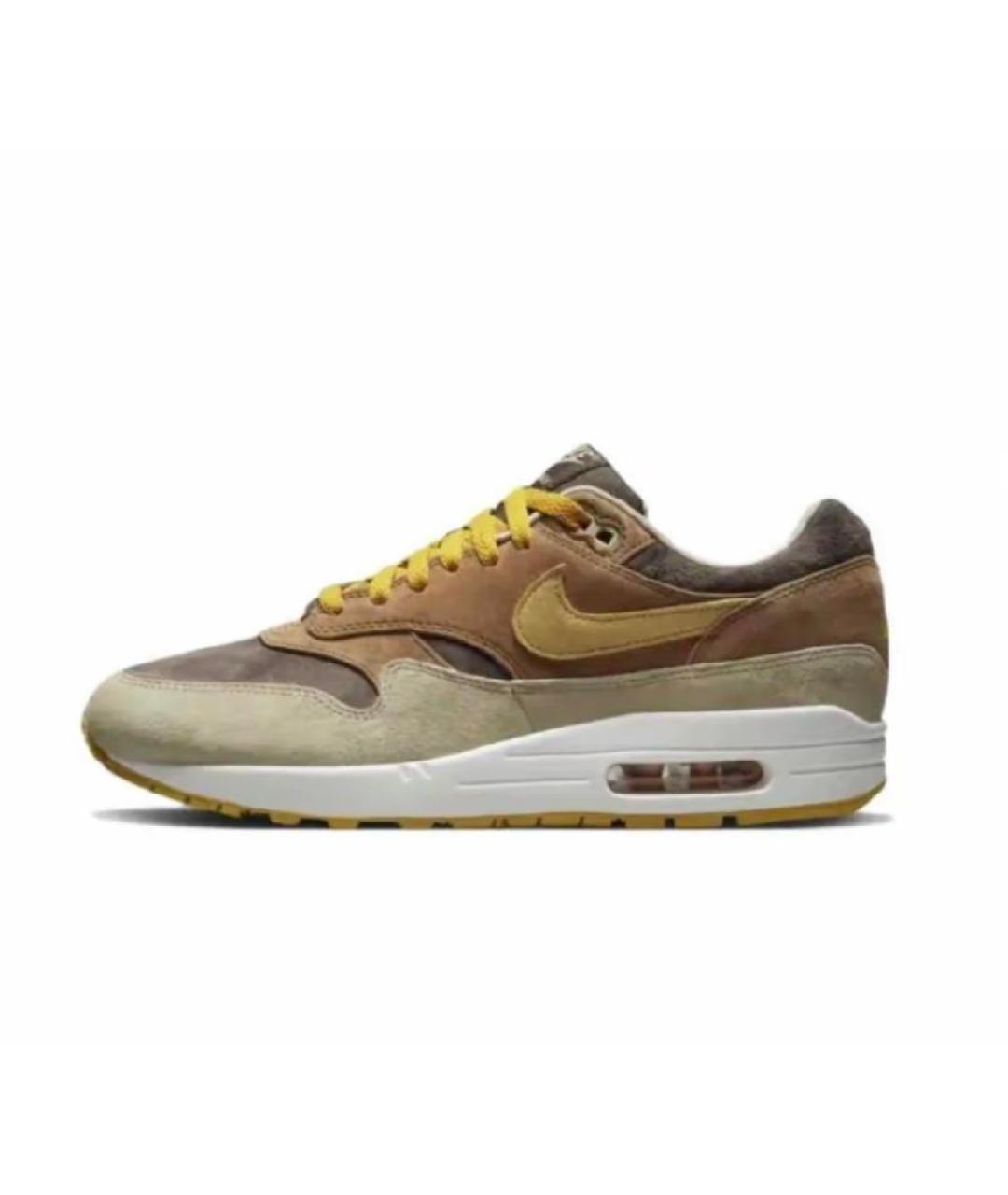 NIKE Коричневые замшевые низкие кроссовки / кеды, фото 5
