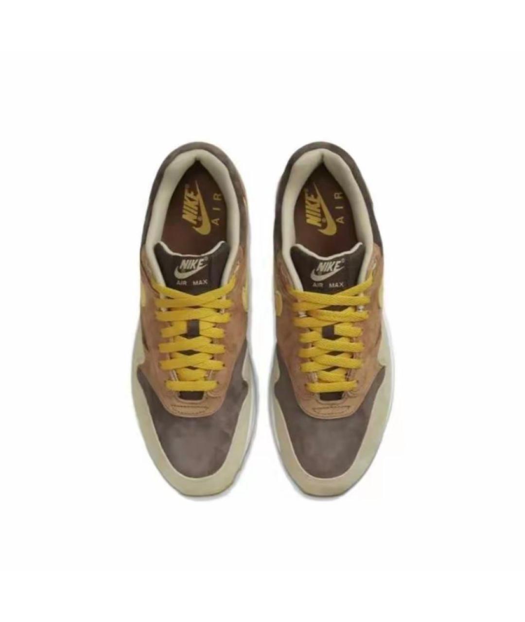 NIKE Коричневые замшевые низкие кроссовки / кеды, фото 3