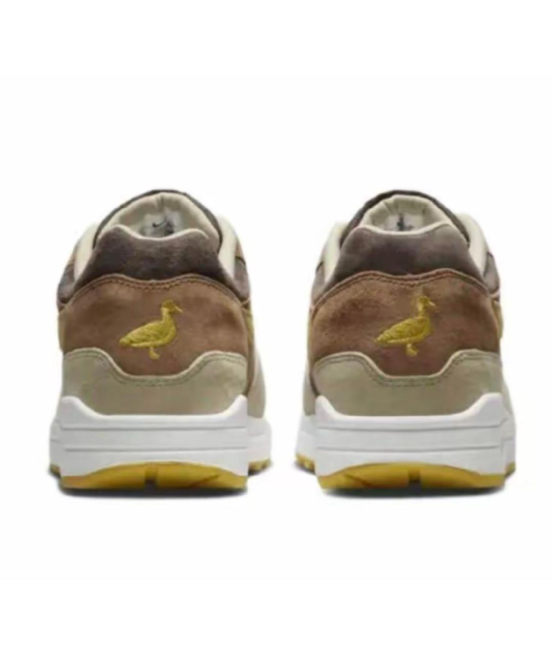 NIKE Коричневые замшевые низкие кроссовки / кеды, фото 4