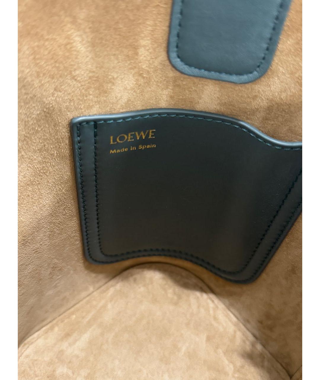 LOEWE Зеленая кожаная сумка тоут, фото 4