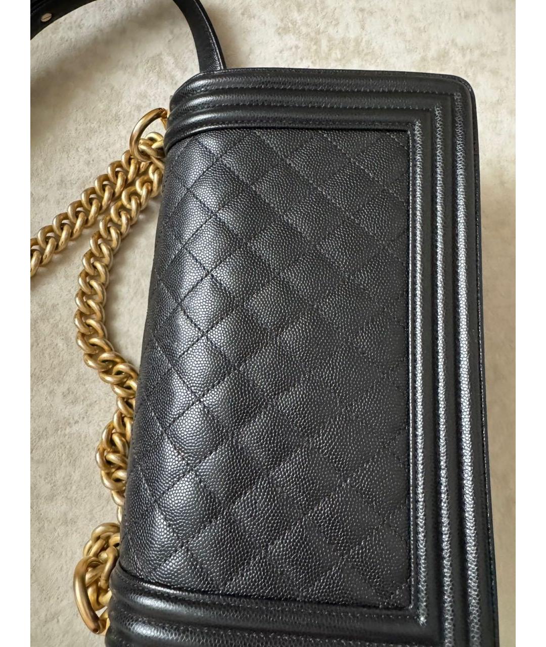 CHANEL Черная кожаная сумка через плечо, фото 6