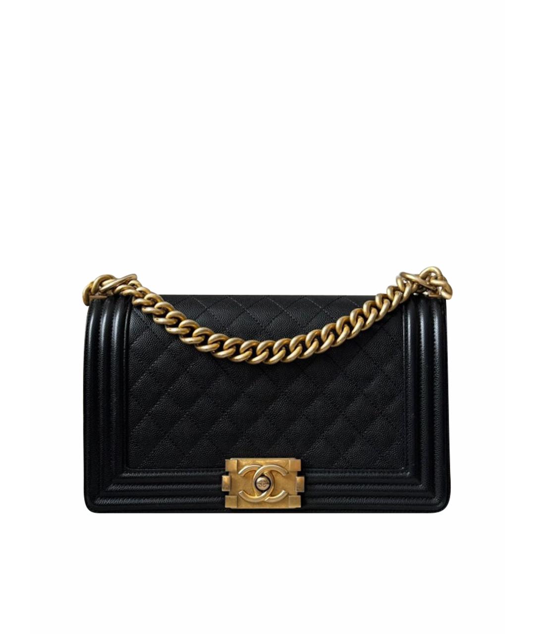 CHANEL Черная кожаная сумка через плечо, фото 1