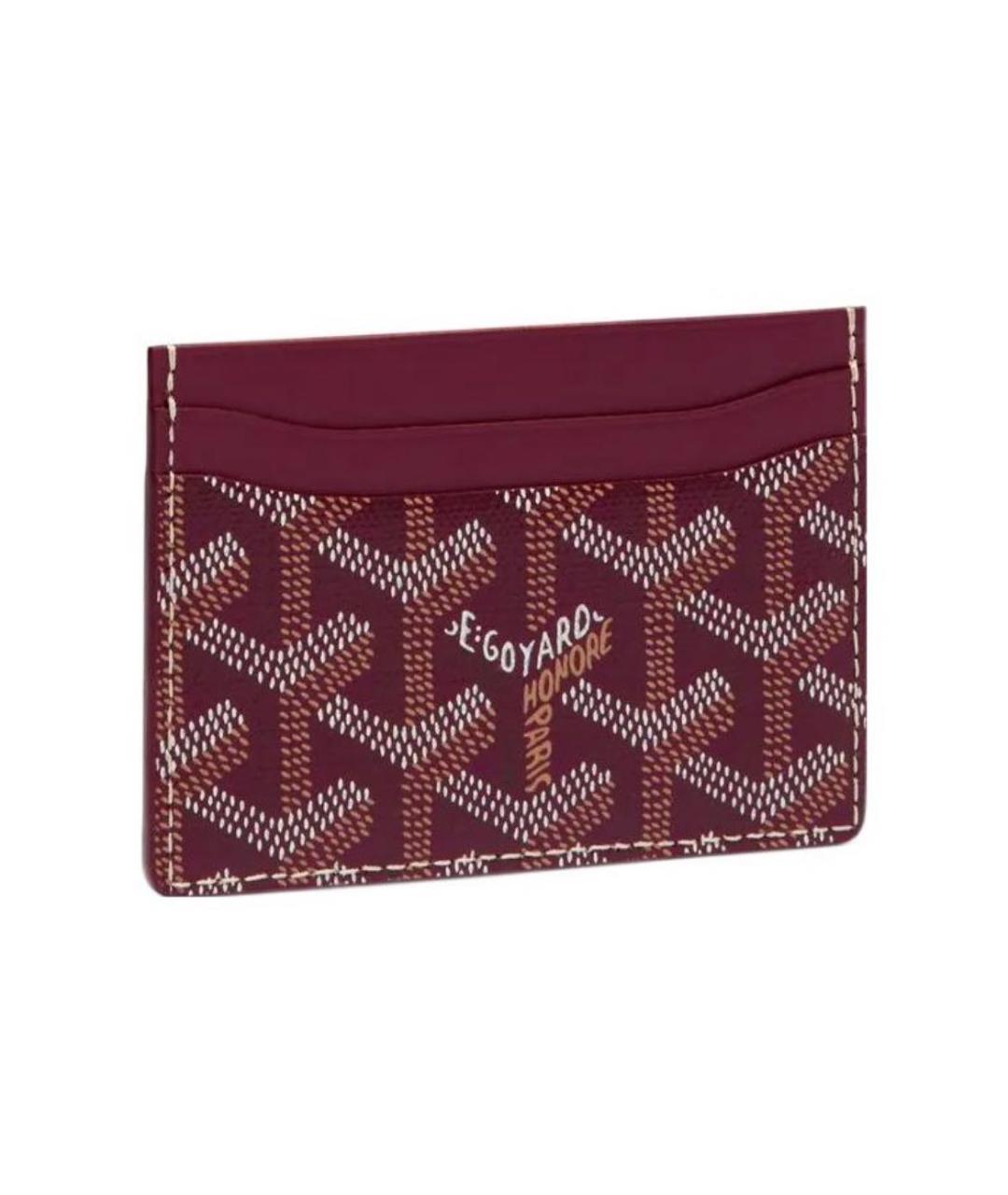 GOYARD Бордовый кардхолдер, фото 1