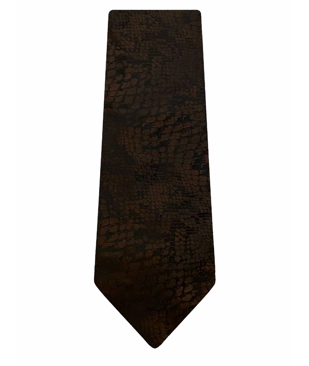 ROBERTO CAVALLI Коричневый шелковый галстук, фото 1