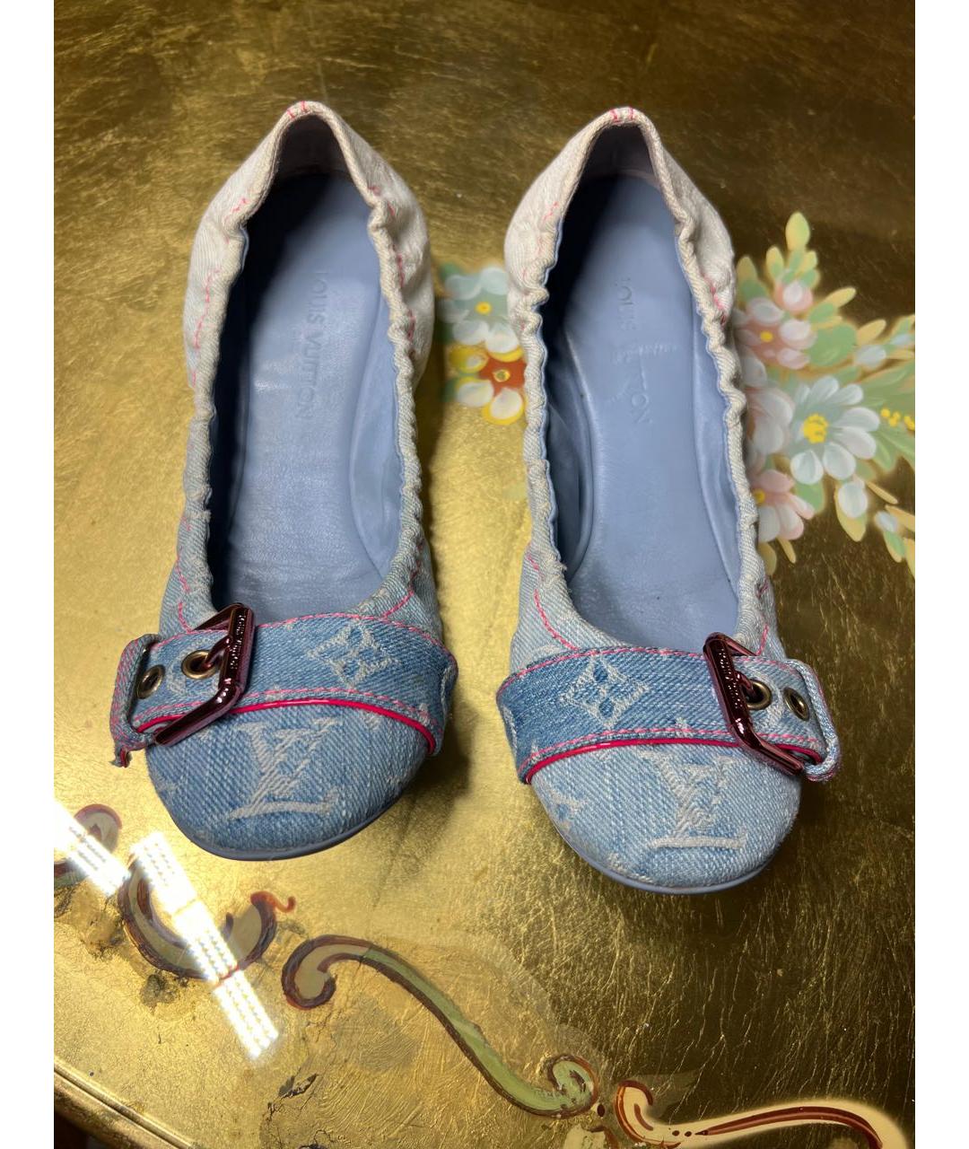 LOUIS VUITTON Голубые балетки, фото 3
