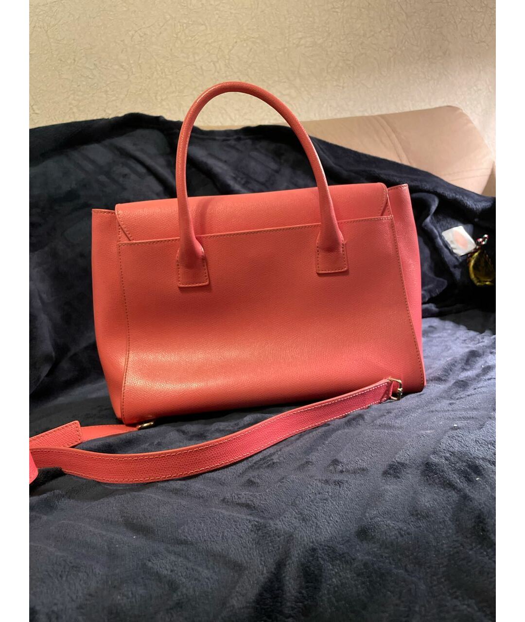 FURLA Розовая кожаная сумка тоут, фото 3