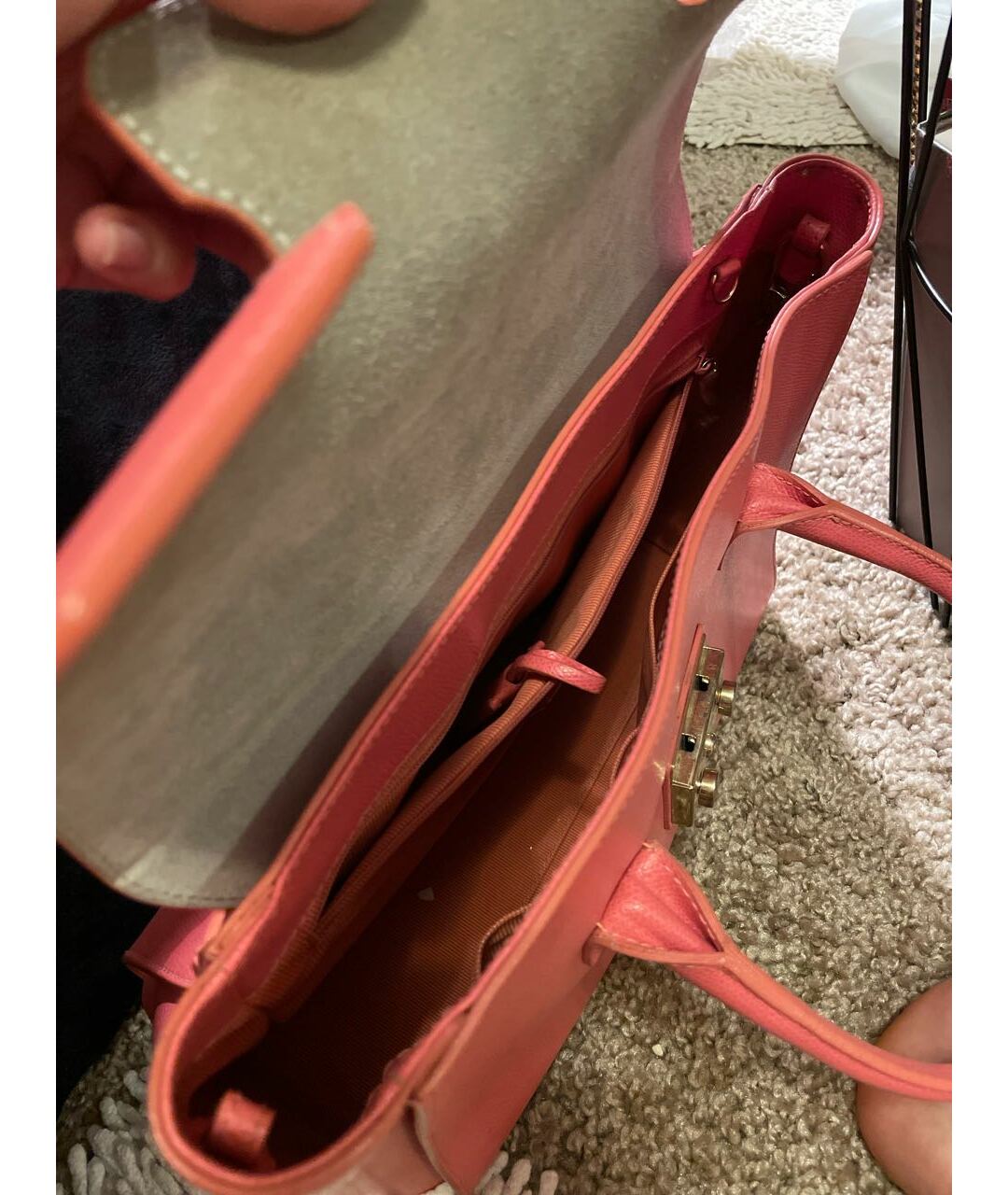 FURLA Розовая кожаная сумка тоут, фото 4