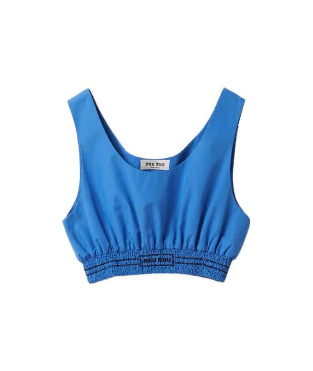 MIU MIU Синяя майка, фото 5