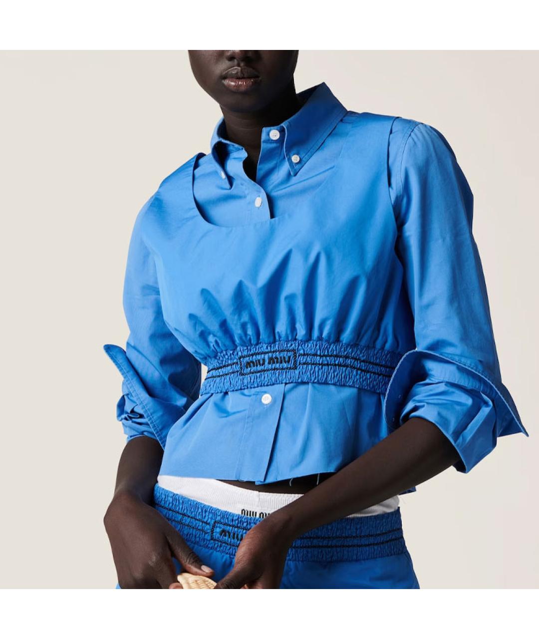 MIU MIU Синяя майка, фото 3