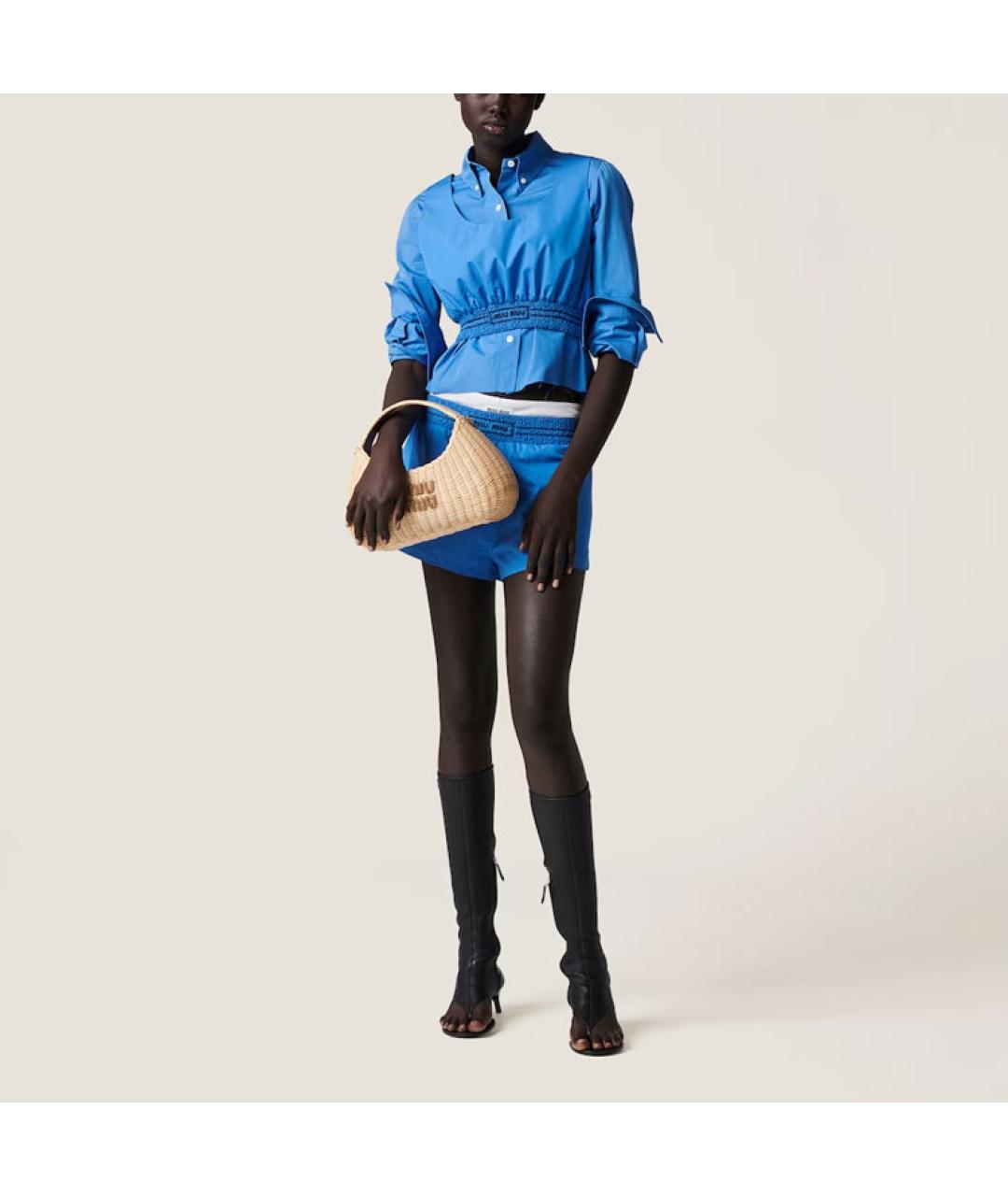 MIU MIU Синяя майка, фото 2