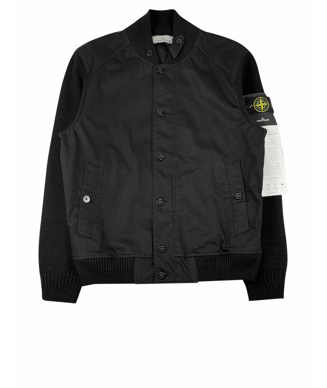 STONE ISLAND Черная хлопковая куртка, фото 1