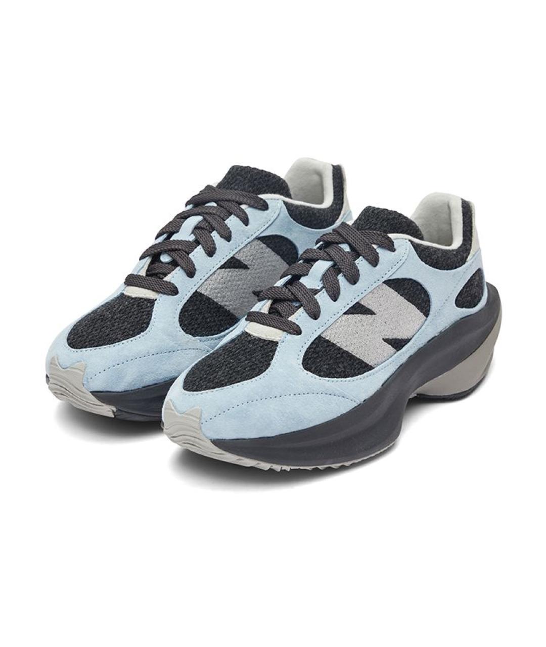 NEW BALANCE Голубые замшевые высокие кроссовки / кеды, фото 3