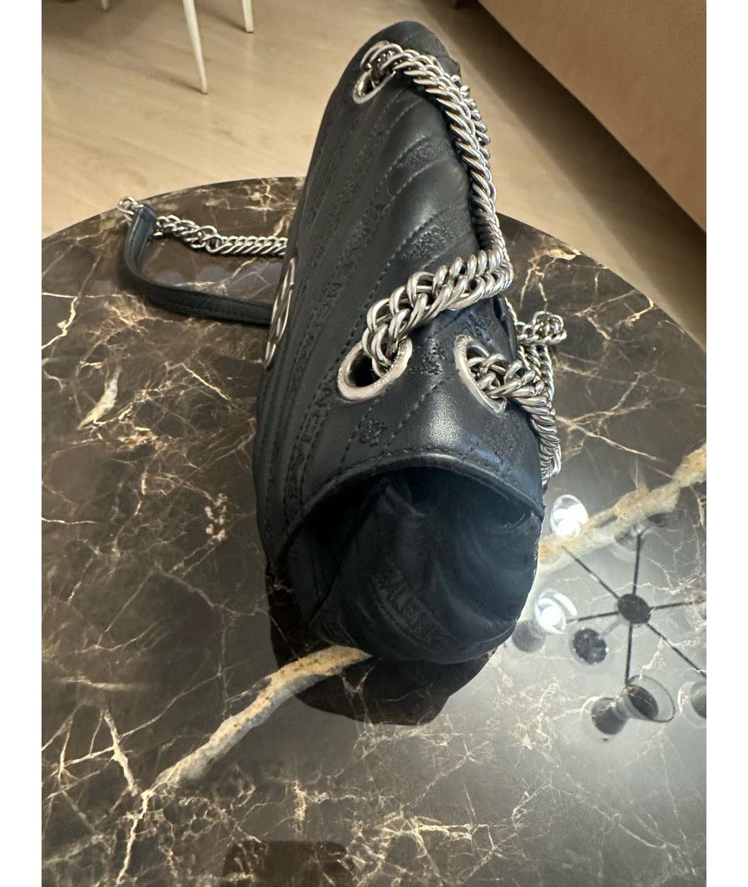 BALENCIAGA Черная кожаная сумка через плечо, фото 2