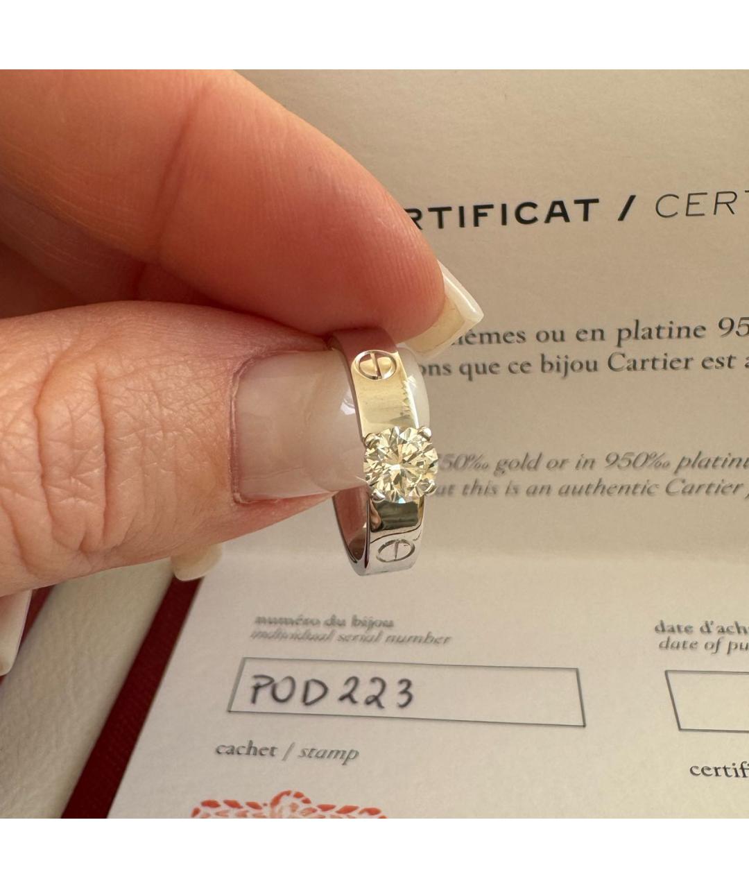 CARTIER Серебряное кольцо из белого золота, фото 6