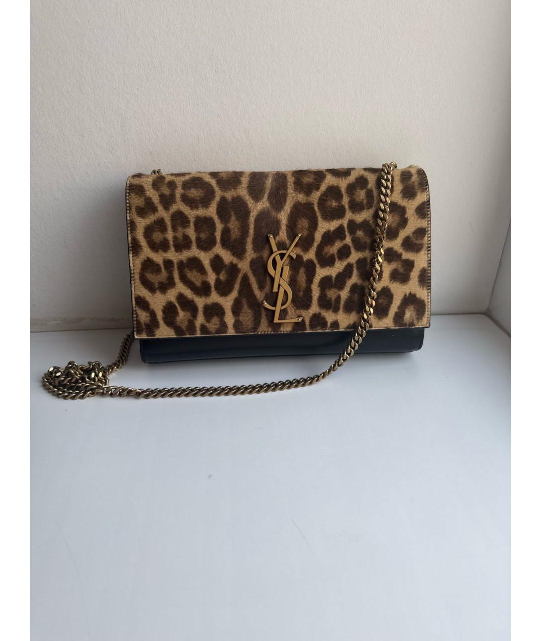SAINT LAURENT Коричневая сумка через плечо, фото 6