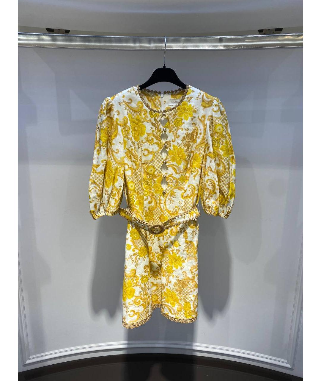 ZIMMERMANN Желтое повседневное платье, фото 2