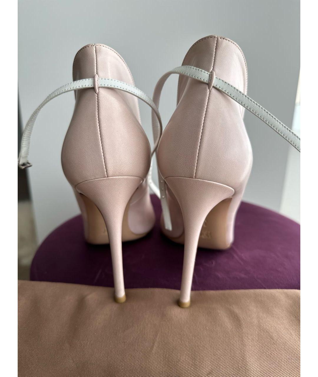GIANVITO ROSSI Розовые кожаные туфли, фото 4