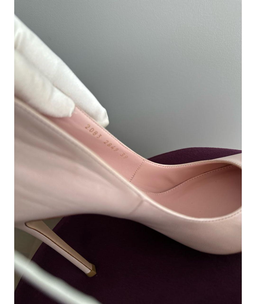 GIANVITO ROSSI Розовые кожаные туфли, фото 6