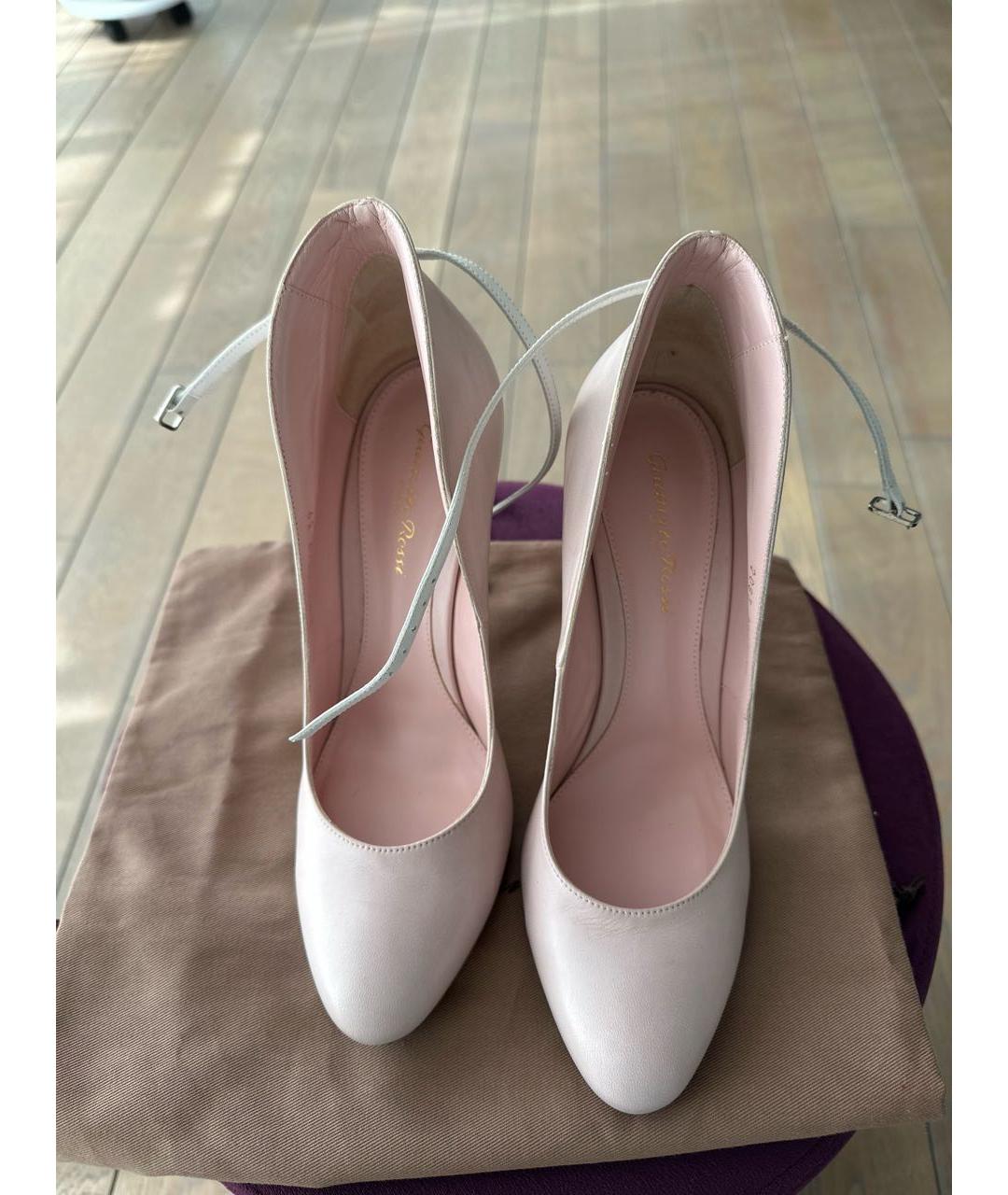 GIANVITO ROSSI Розовые кожаные туфли, фото 3