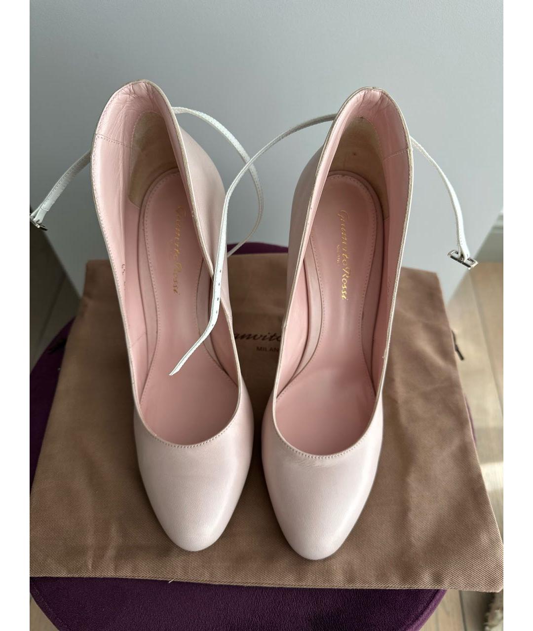 GIANVITO ROSSI Розовые кожаные туфли, фото 2