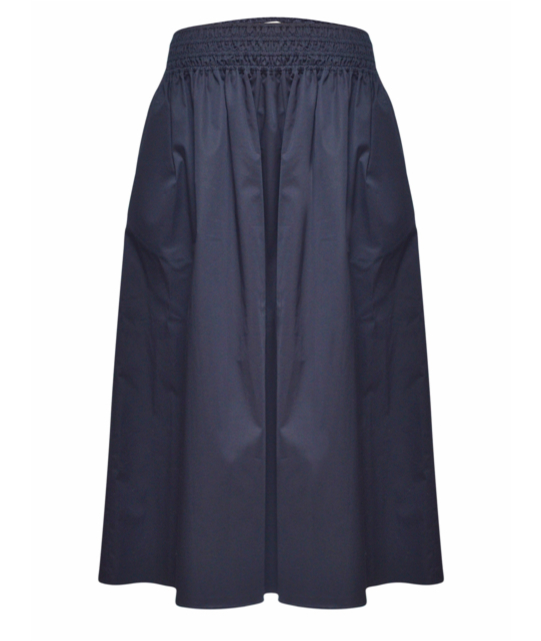THE ROW Темно-синяя хлопковая юбка миди, фото 1