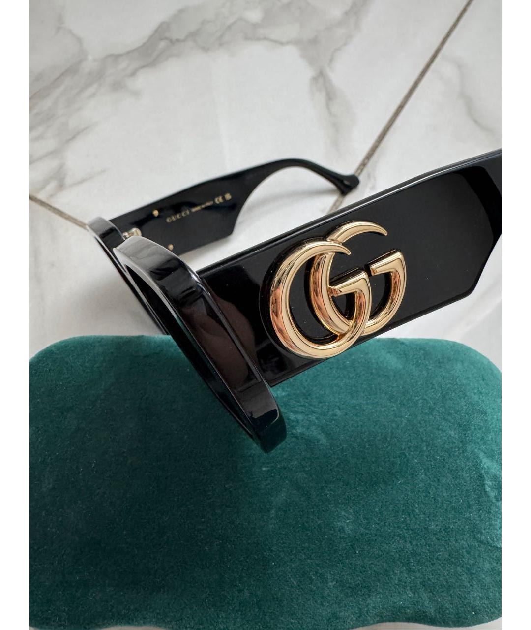 GUCCI Черные пластиковые солнцезащитные очки, фото 3